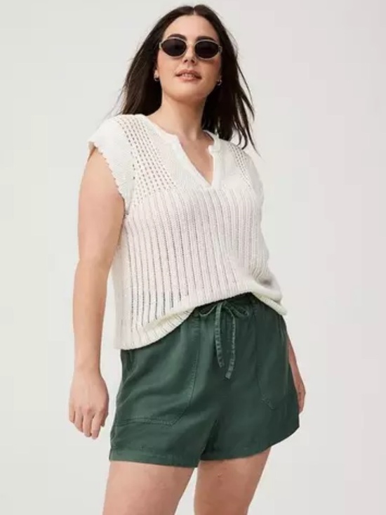 torrid Sweaters - Torrid Pointelle V-Neck Pullover Sweater 2X